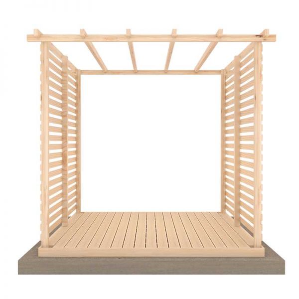 Shire Ivy Pergola Kit 8x8 with Decking and Sides