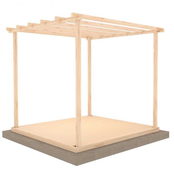 Shire Ivy Pergola Kit 8x8 with Decking
