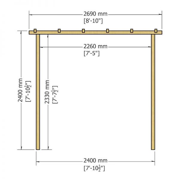 Shire Ivy Pergola Kit 8x8