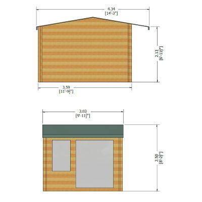 Shire Marlborough 28mm Log Cabin 12x10