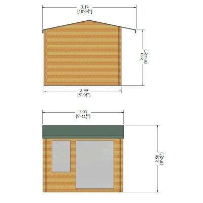 Shire Marlborough 28mm Log Cabin 8x10