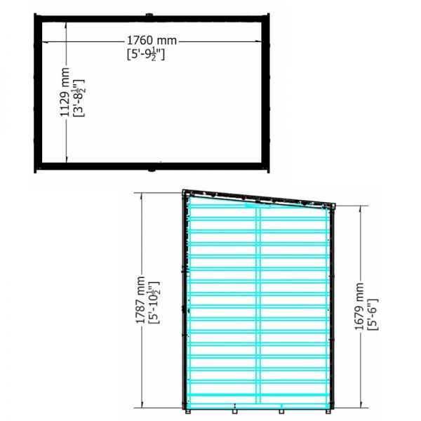 Shire Overlap Pent Garden Shed 6x4