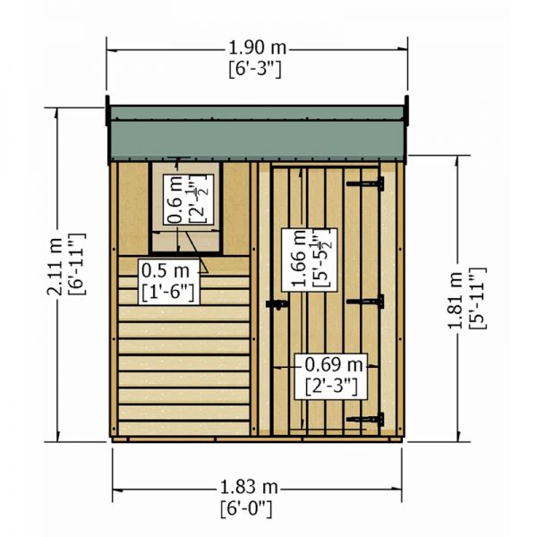 Shire Overlap Reverse Apex Shed 6x4