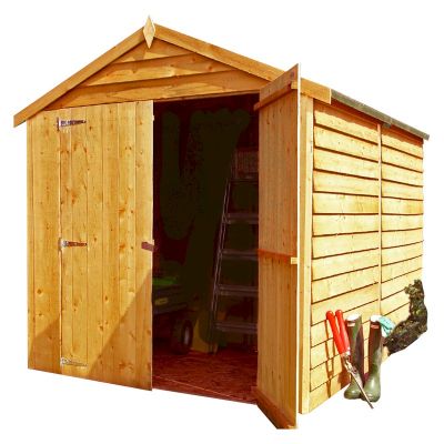 Shire Overlap Windowless Shed 8x6 with Double Doors