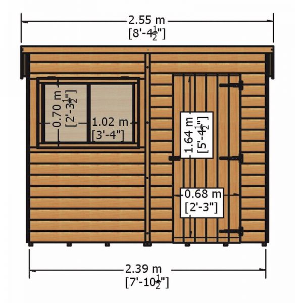 Shire Pent Shed 8x6