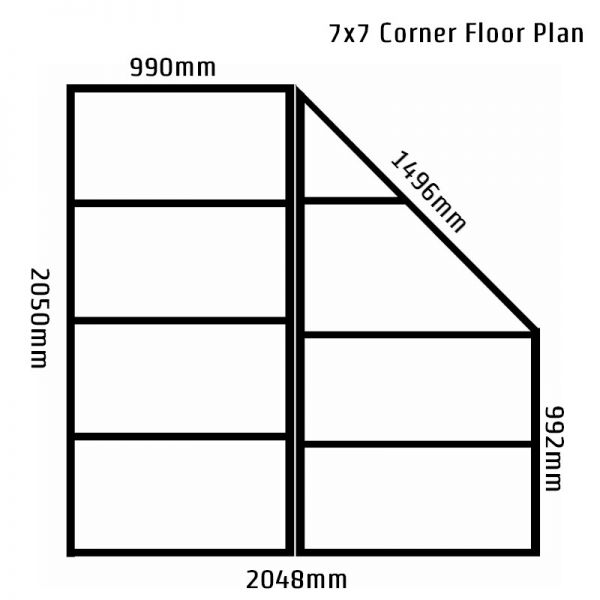 Shire Pressure Treated Corner Shed 7x7