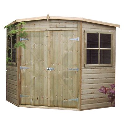 Shire Pressure Treated Corner Shed 7x7