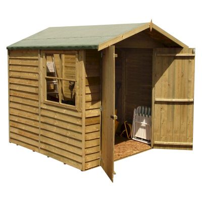 Shire Pressure Treated Overlap Shed 7x7 with Double Doors
