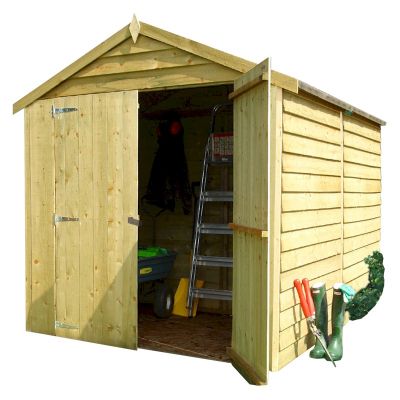 Shire Pressure Treated Overlap Shed 8x6 with Double Doors