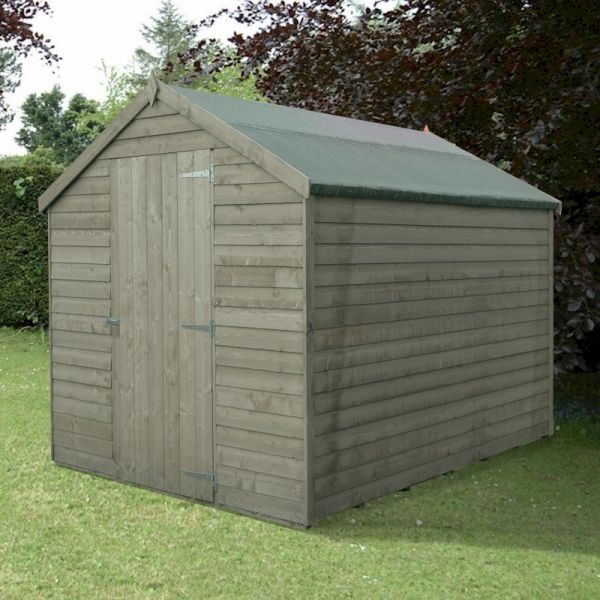 shire pressure treated value overlap apex shed 7x5 - one