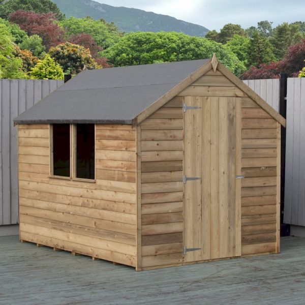 Shire Pressure Treated Value Overlap Apex Shed 8x6 with Window