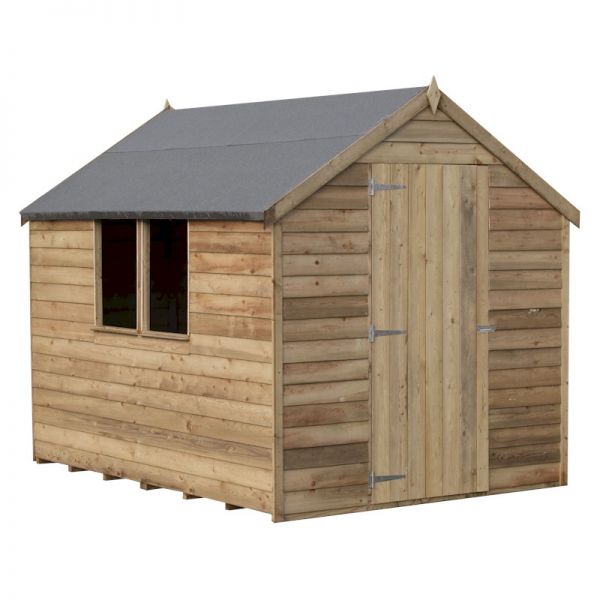 Shire Pressure Treated Value Overlap Apex Shed 8x6 with Window