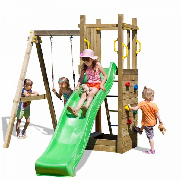 Shire Rumble Ridge Rock Wall Climber With Single Swing