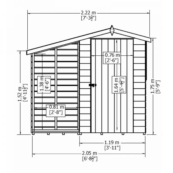 Shire Shed & Log Store 7x6