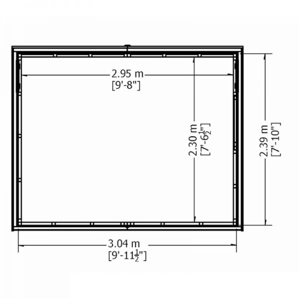 Shire Sun Pent Potting Shed 10x8 - Right Door