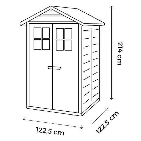 Shire Tuscany EVO 120 Double Door Plastic Shed