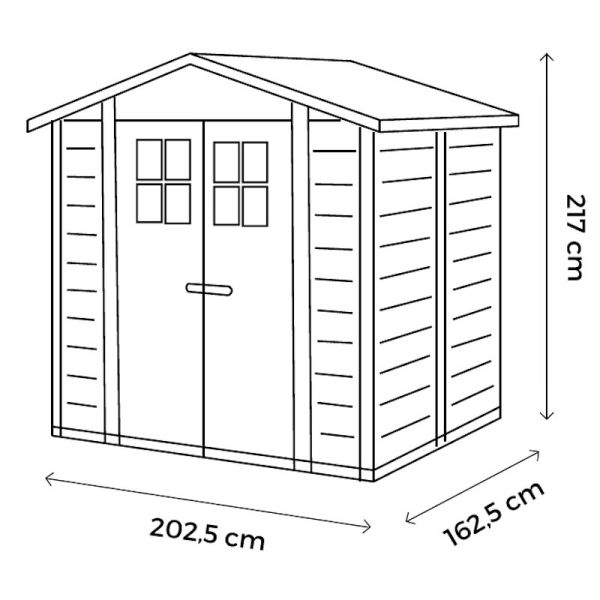 Shire Tuscany EVO 200 Double Door Plastic Shed