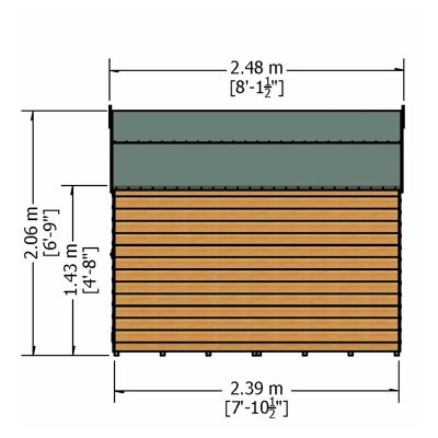 Shire Value Overlap Apex Shed 8x6