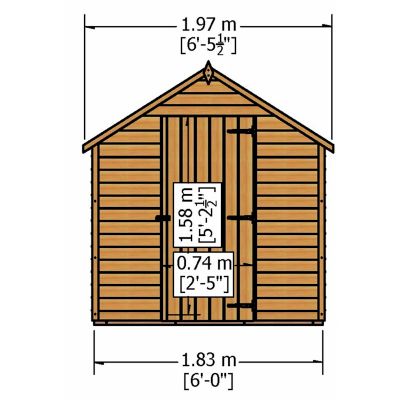 Shire Value Overlap Apex Shed 8x6