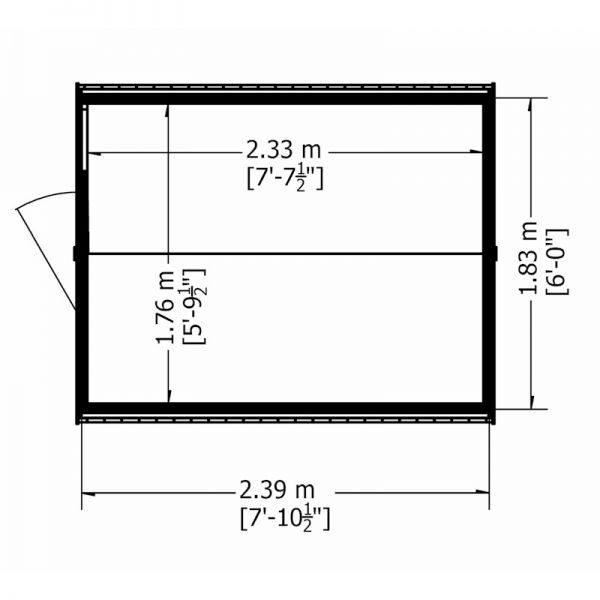 Shire Value Overlap Double Door Apex Shed 8x6