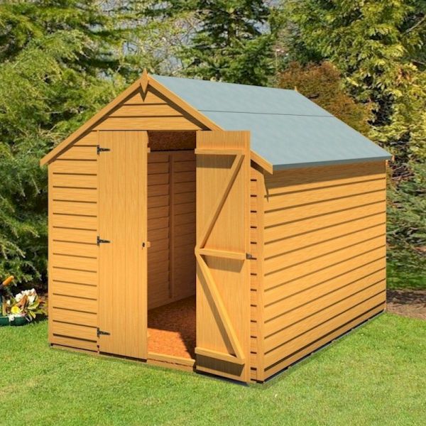 Shire Value Overlap Windowless Shed 8x6 with Double Doors