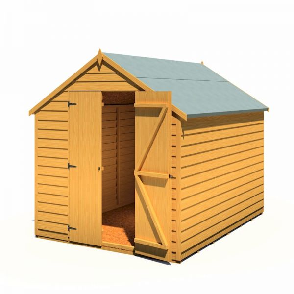 Shire Value Overlap Windowless Shed 8x6 with Double Doors