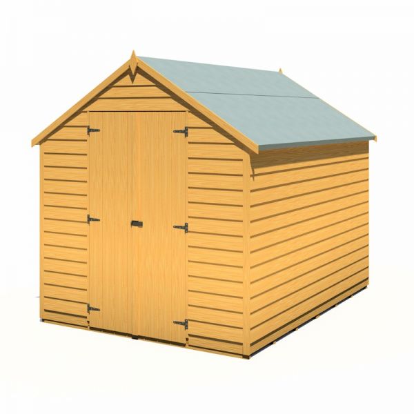 Shire Value Overlap Windowless Shed 8x6 with Double Doors