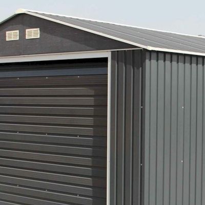 Store More Olympian Anthracite Metal Garage 12x32