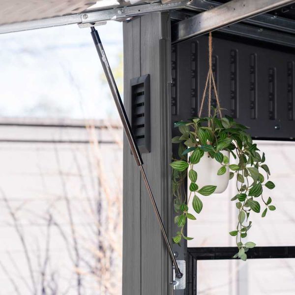 Suncast Cabana Entertainment Shed & Bar 8x7 - Cool Grey