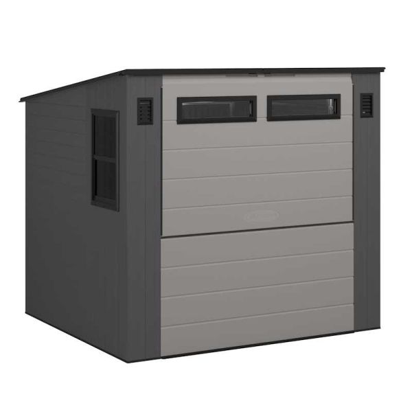 Suncast Cabana Entertainment Shed & Bar 8x7 - Cool Grey