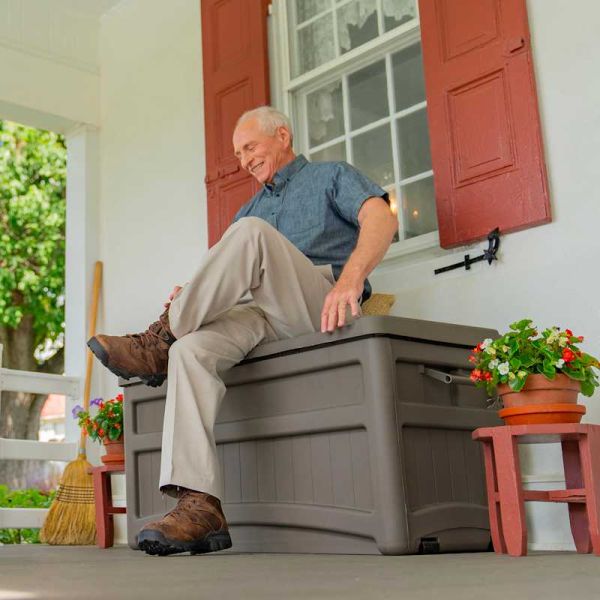 Suncast Dakota 276L Storage Box - Stone Grey