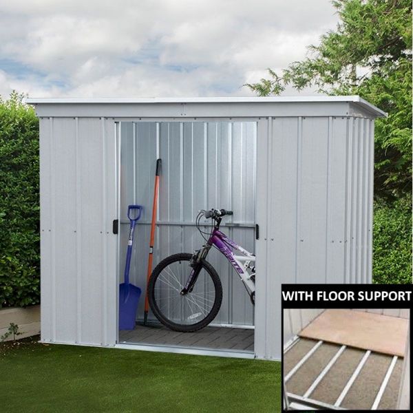 Yardmaster 104PZ Pent Metal Shed with Floor Support Frame 2.84 x 1.04m