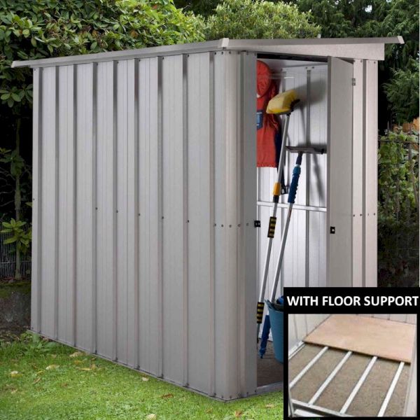 Yardmaster 54PEZ Pent Metal Shed with Floor Support Frame 1.04 x 1.44m