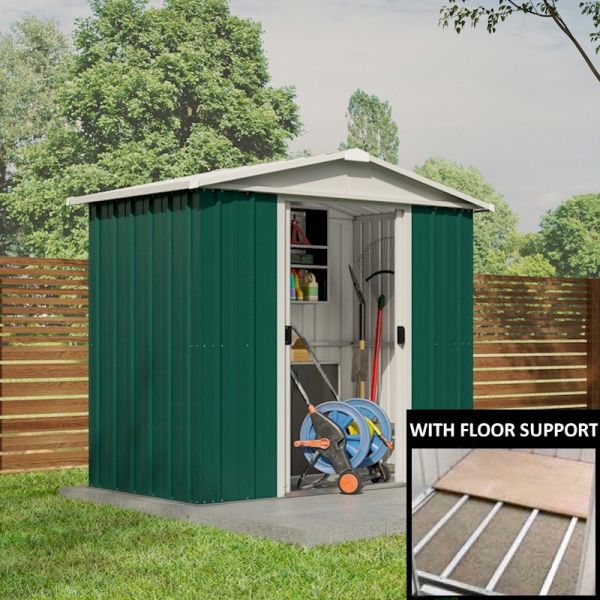 Yardmaster 65GEYZ Metal Shed with Floor Support Frame 1.86 x 1.25m