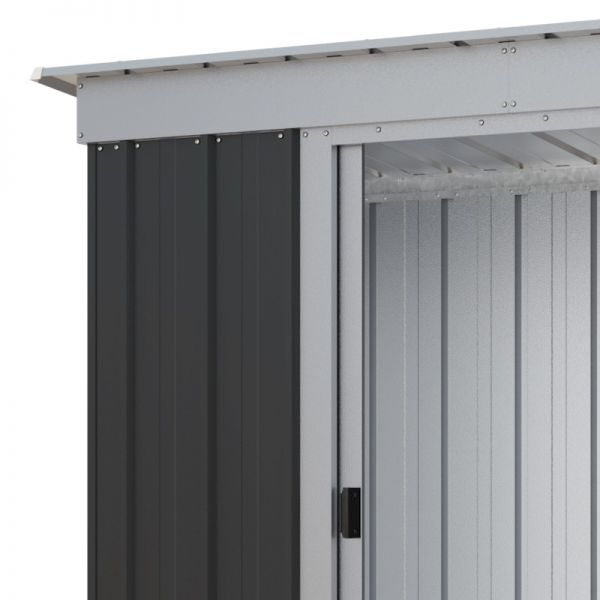 Yardmaster Anthracite Pent 64APZ Metal Shed with Floor Support Frame 1.84 x 1.04m
