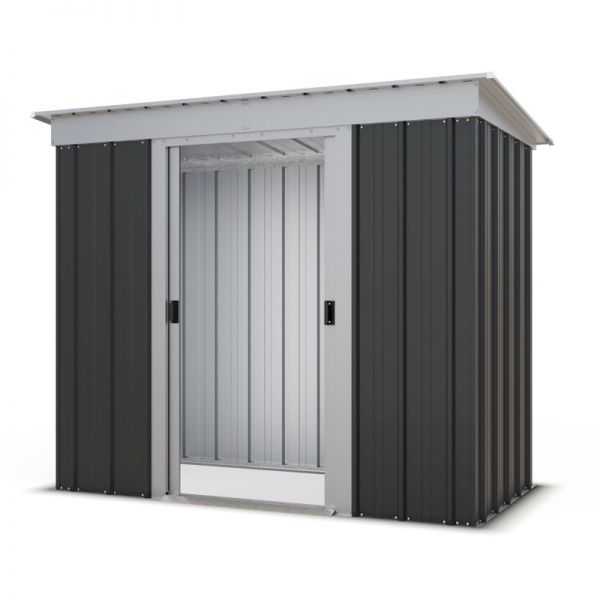 Yardmaster Anthracite Pent 64APZ Metal Shed with Floor Support Frame 1.84 x 1.04m