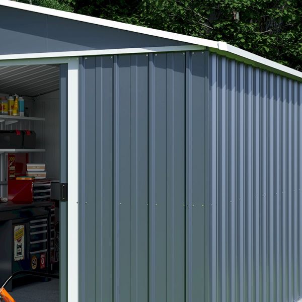 Yardmaster Castleton 1013AEYZ Metal Shed with Floor Support Frame 2.85 x 3.87m