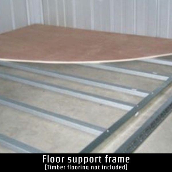 Yardmaster Castleton 65ANZ Metal Shed with Floor Support Frame 1.86 x 1.25m