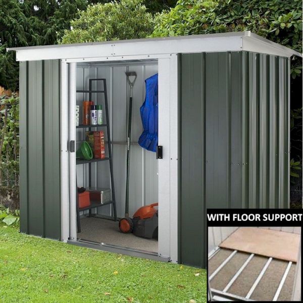 Yardmaster Emerald Pent 104GPZ Metal Shed with Floor Support Frame 2.84 x 1.04m