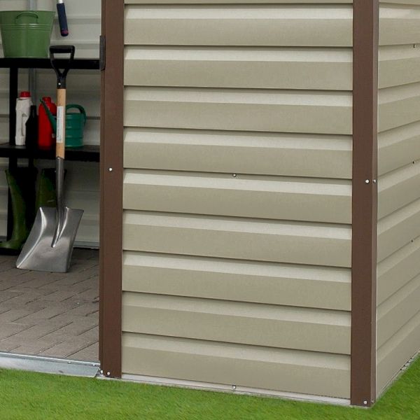 Yardmaster Shiplap 1012TBSL Metal Shed with Floor Support Frame 2.85 x 3.67m