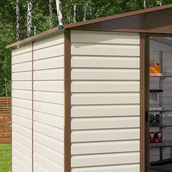 Yardmaster Shiplap 1012TBSL Metal Shed with Floor Support Frame 2.85 x 3.67m