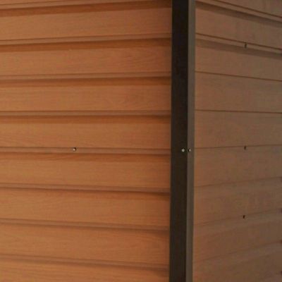 Yardmaster Woodgrain 106WGL Metal Shed with Floor Support Frame 2.85 x 1.86m