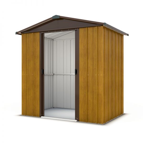 Yardmaster Woodview 65WGY Metal Shed with Floor Support Frame 1.86 x 1.25m