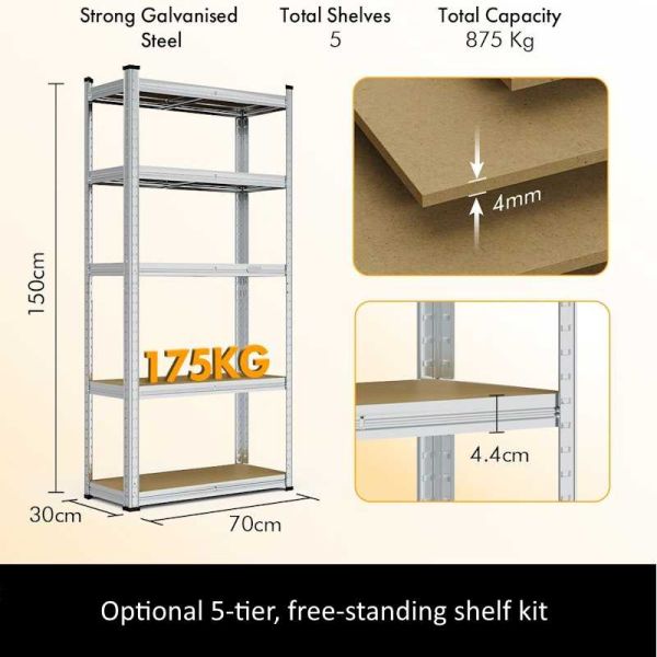 Yardmaster Woodview 65WGY Metal Shed with Floor Support Frame 1.86 x 1.25m