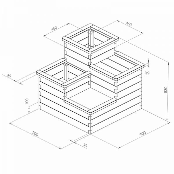 Zest 4-Tier Raised Bed