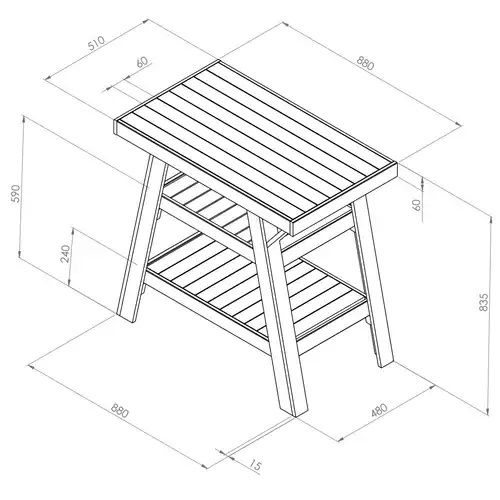 Zest BBQ Side Table