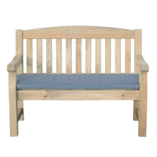 Zest Emily 2 Seater Bench with Dark Grey Seat Pad