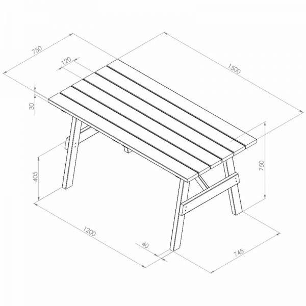 Zest Freya Rectangle Table