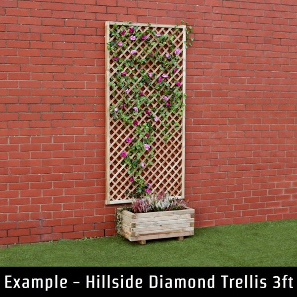 Zest Hillside Diamond Trellis 1ft x 6ft - 3 Pack