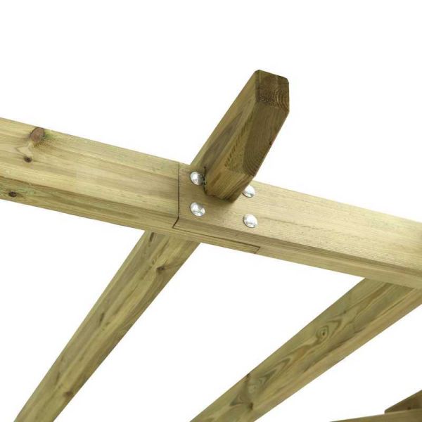 Zest Ludlow Corner Pergola with Back